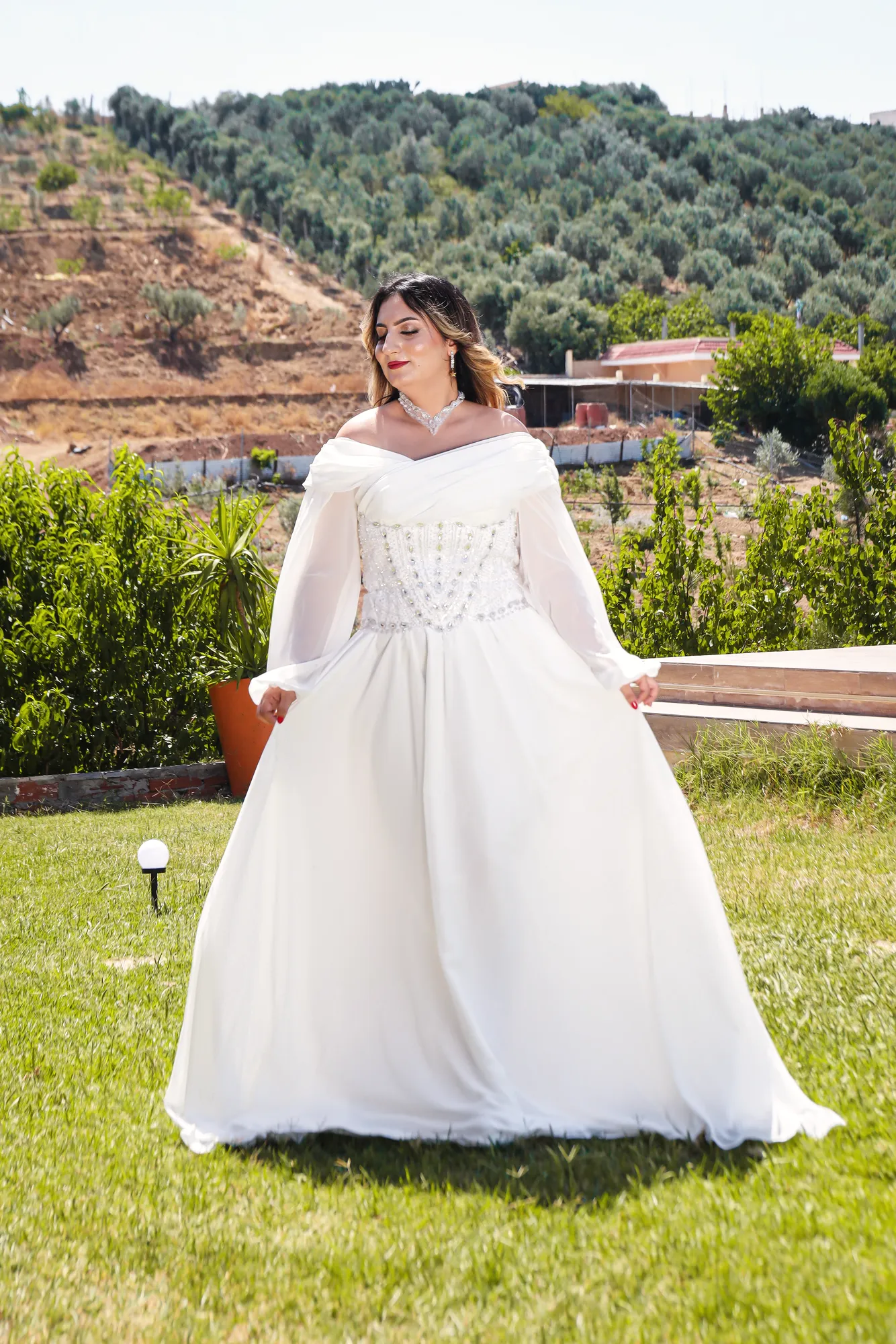 Caftan Blanc Voile