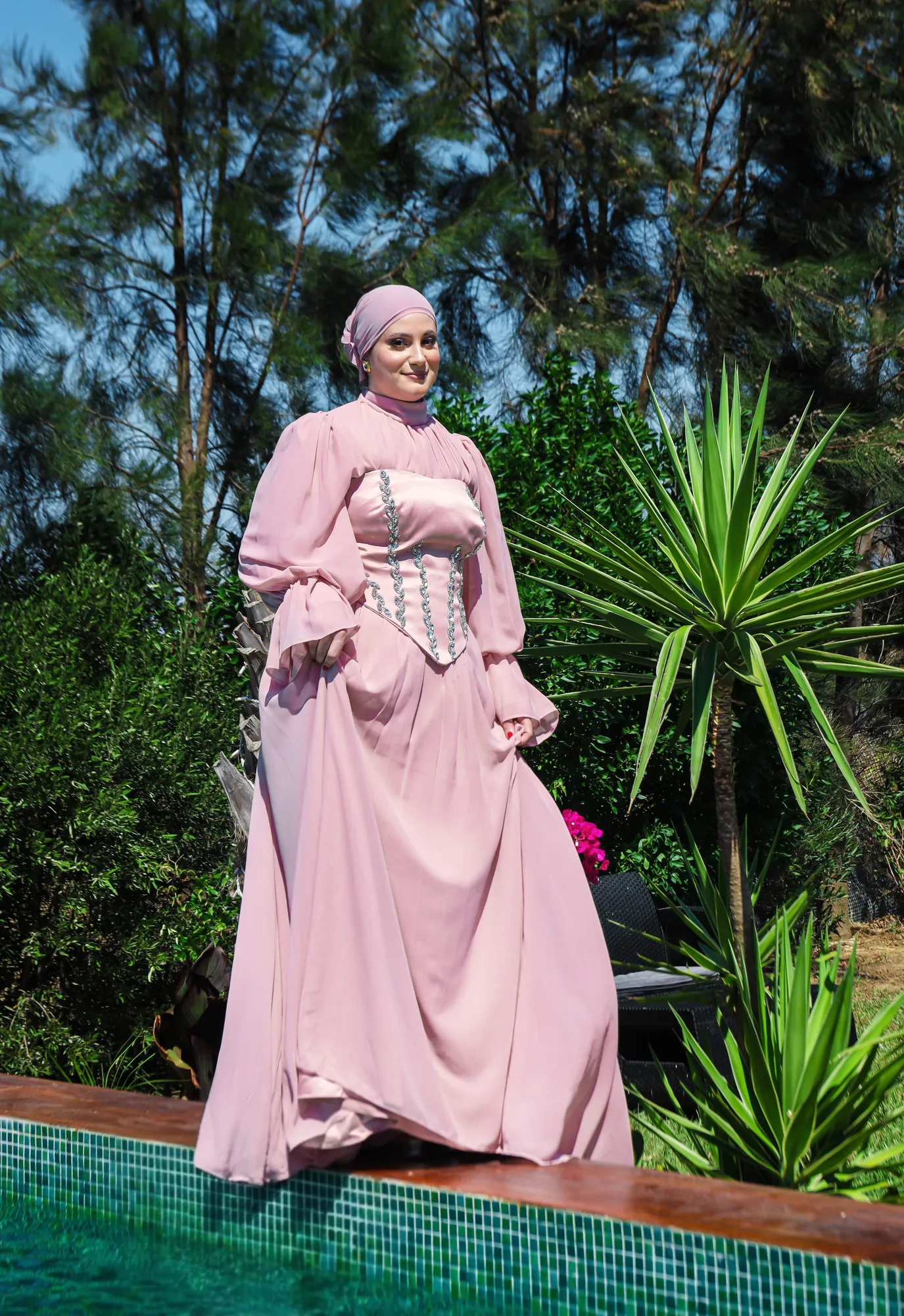 Caftan Rose Perlé